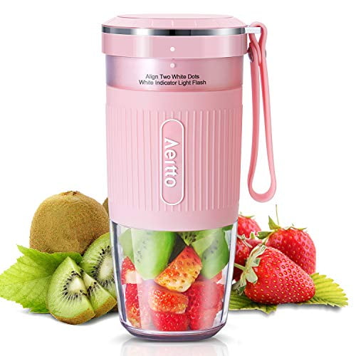 Portable Blender Cordless Personal Blender Juicer,Small Smoothie Blender USB Fruit Juicer Mixer,300ml BPA Free,Home//Outdoor//Office